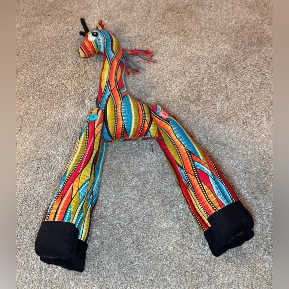 Hand Made Colorful Striped Giraffe. - Picture 2 of 9